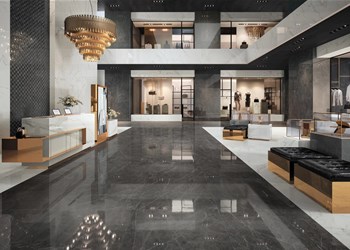 Pavimenti in ceramica effetto onice Atlas Concorde per spazi esclusivi