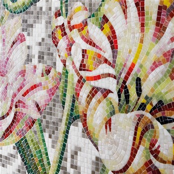 mosaico di bisazza con fiori