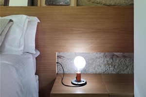 Flos lampada da tavolo arancio Achille Castiglioni 