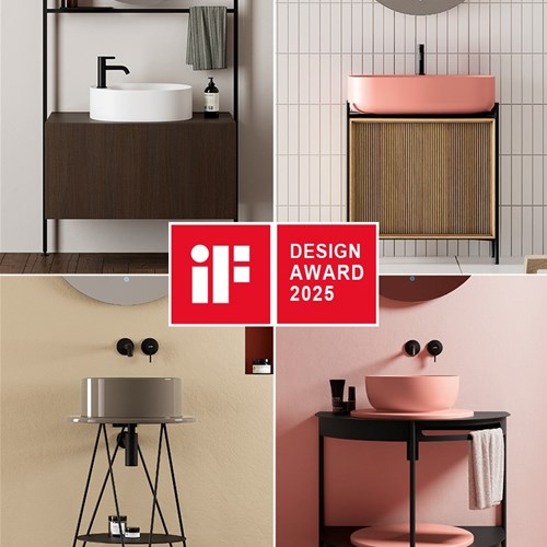 Il bagno di design "veste" Scarabeo Ceramiche