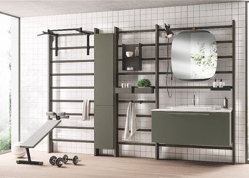 Gym Space Scavolini: la palestra in bagno