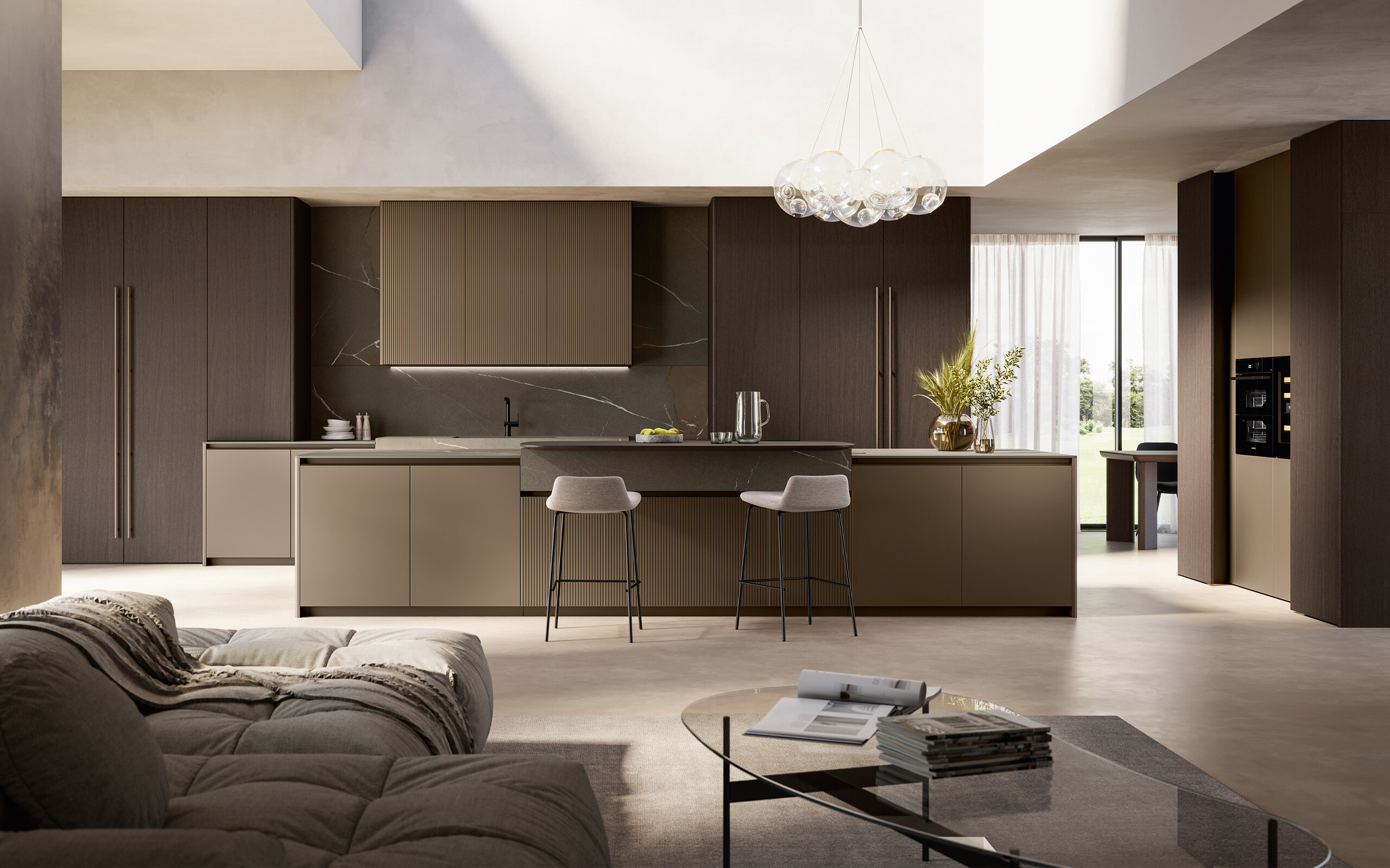Ambientazione cucina moderna Arredo3 Tre P