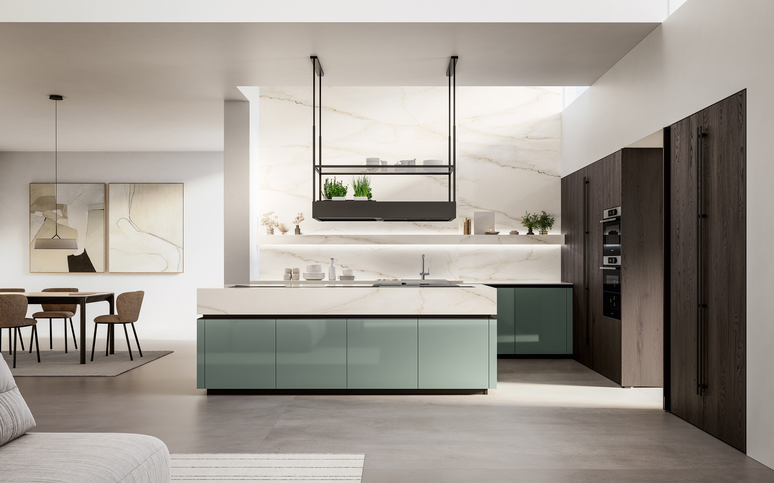 Cucina moderna Time Arredo3 con isola - Tre P