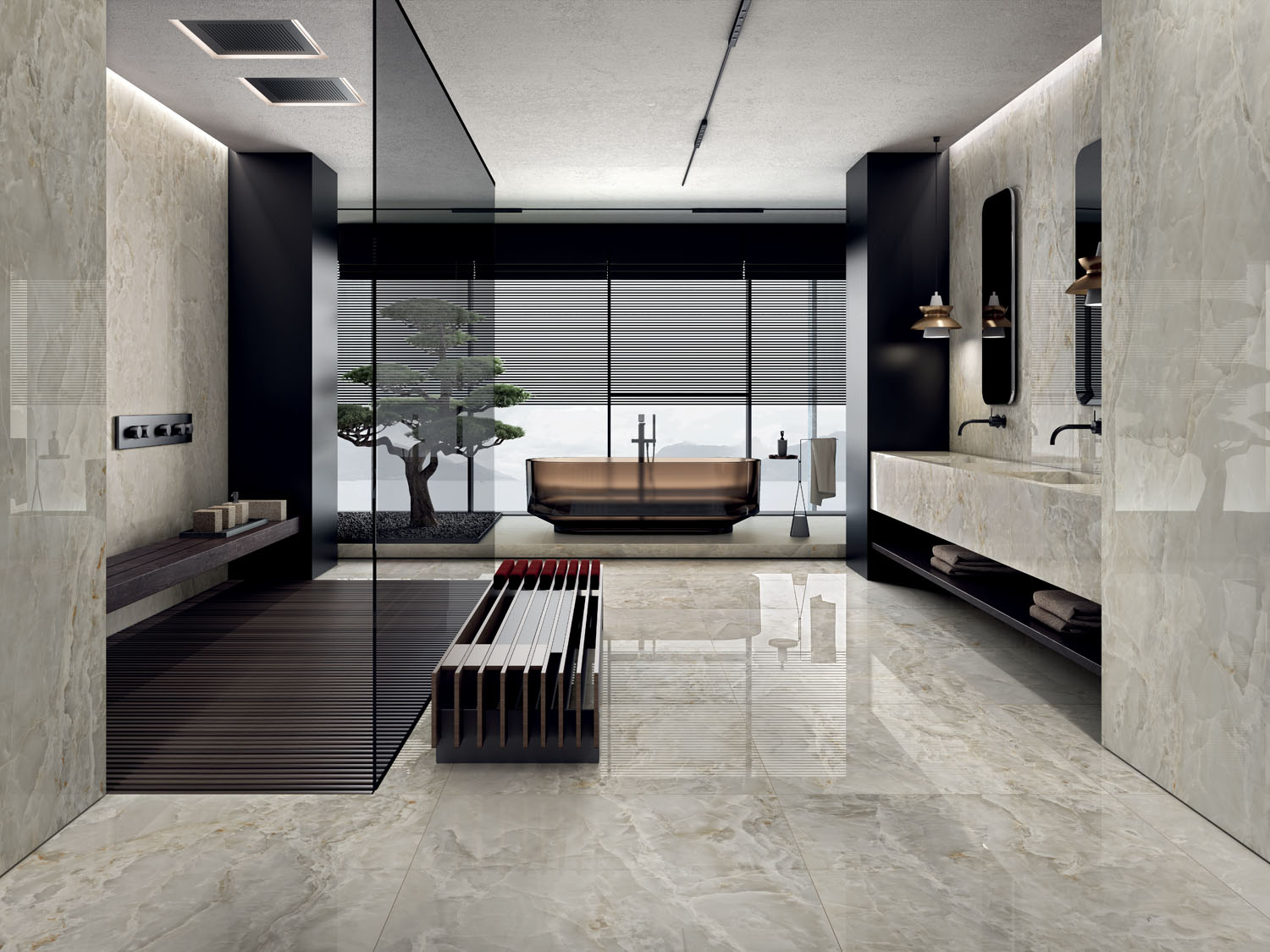 Ambientazione Cotto d’Este Starlight Onyx Extra